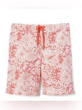 Janie and Jack Liberty Floral Coral Drawstring Swim Shorts
